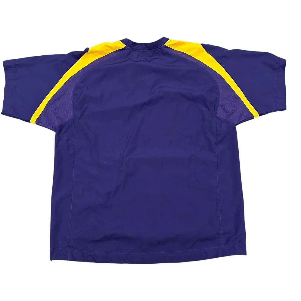 Nike LSU Tigers Mens Coach Issued Kragthorpe‎ Short Sleeve Pullover Purple